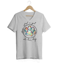 Load image into Gallery viewer, Just a Girl V-Neck