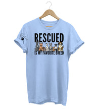 Load image into Gallery viewer, Rescued Is My Favorite Breed Custom T-Shirt