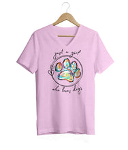Load image into Gallery viewer, Just a Girl V-Neck