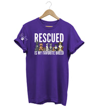 Load image into Gallery viewer, Rescued Is My Favorite Breed Custom T-Shirt